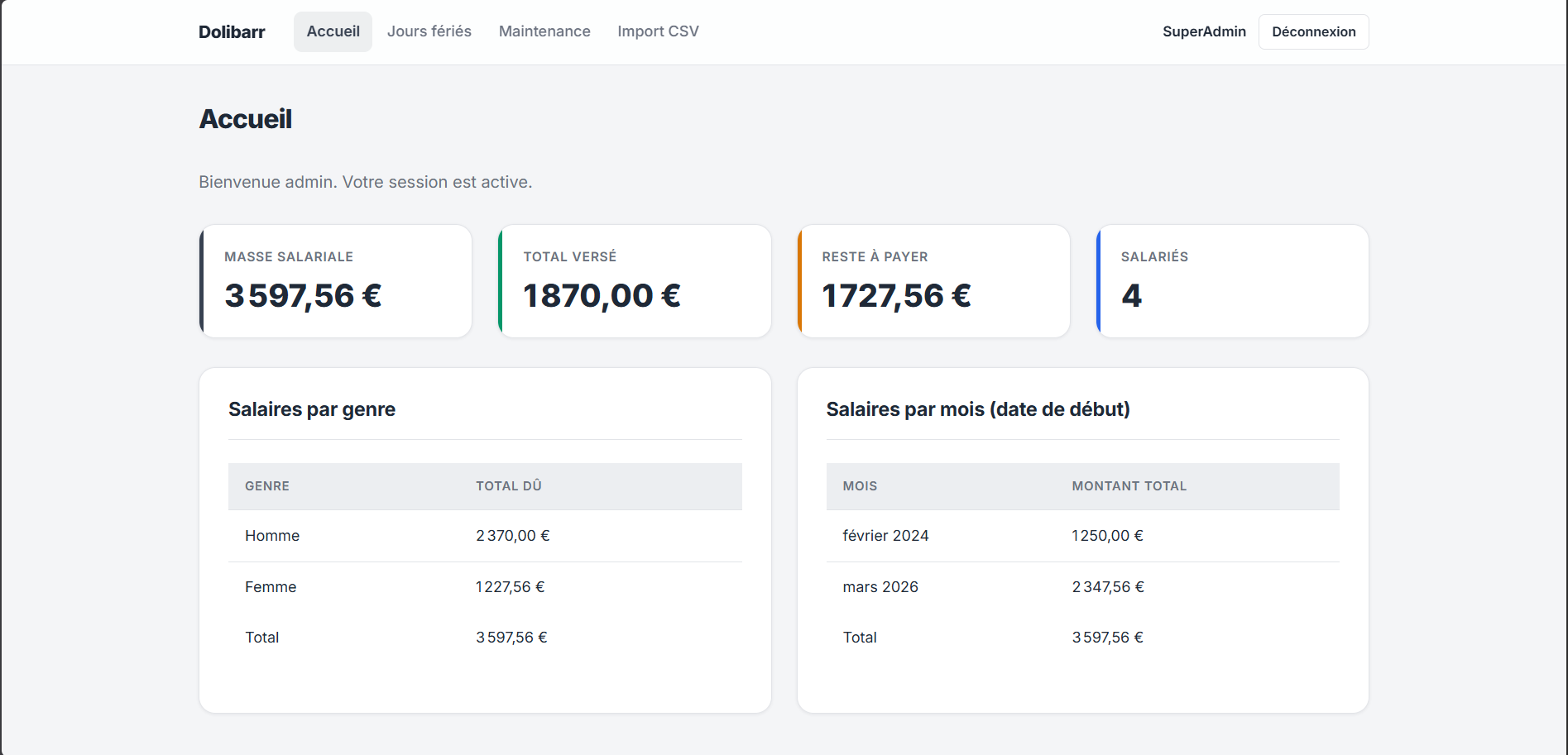 Calcul de paie